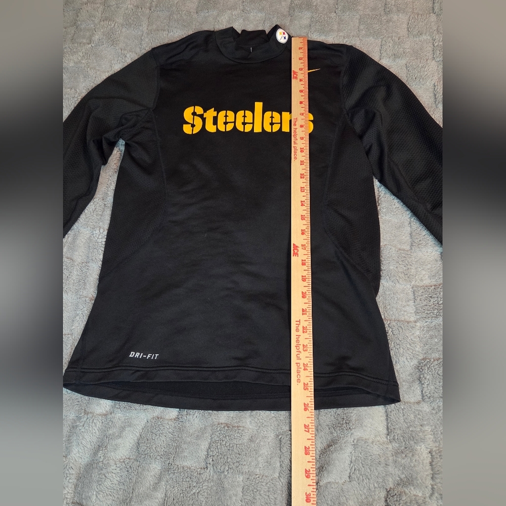 Nike Pittsburgh Steelers Shirt Men's Size S Black On Field Long Sleeve 2-Sided - Picture 4 of 12